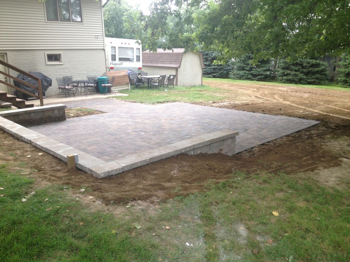 Patio landscaping project